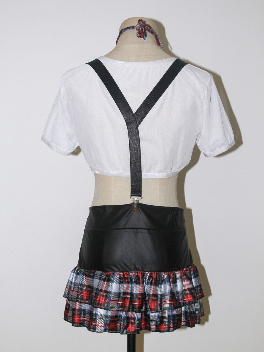 Edgy Plaid Schoolgirl Outfit - Sexy Alternative Anime Costume