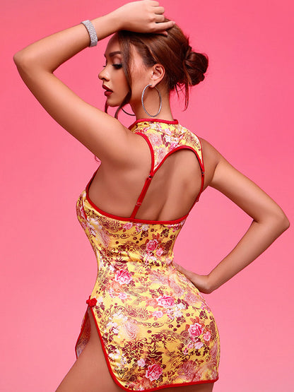 Elegant Modern Floral Cheongsam Dress - Sexy Chinese Qipao Gown Blesssafe