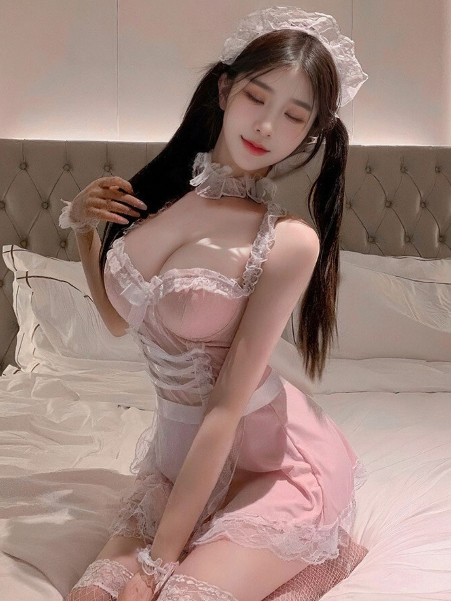 Flirty French Maid Cosplay Uniform Set Blesssafe
