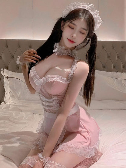 Flirty French Maid Cosplay Uniform Set Blesssafe