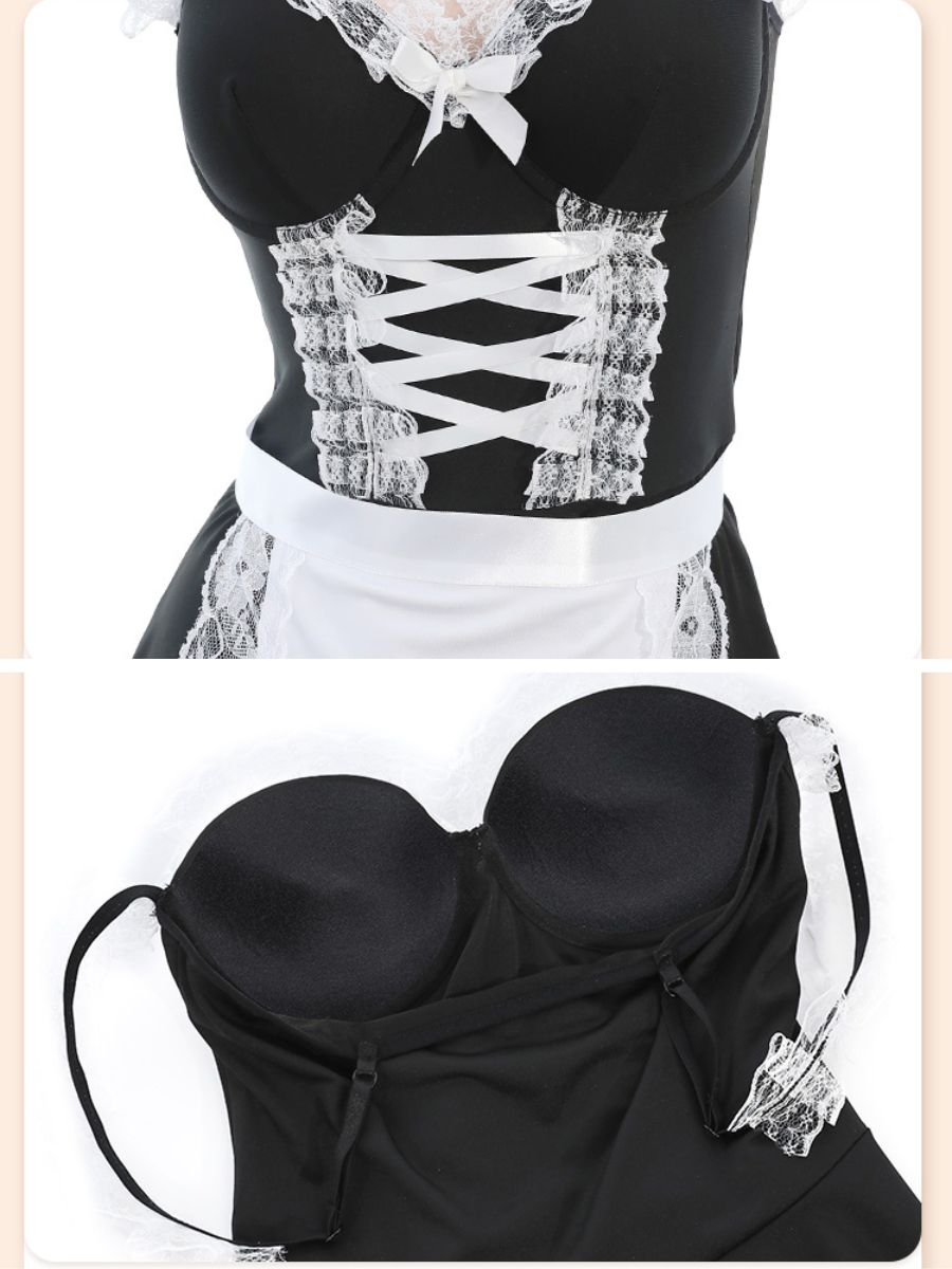 Flirty French Maid Cosplay Uniform Set Blesssafe