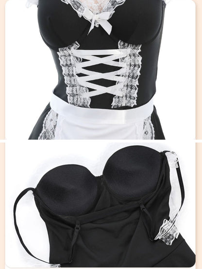 Flirty French Maid Cosplay Uniform Set Blesssafe