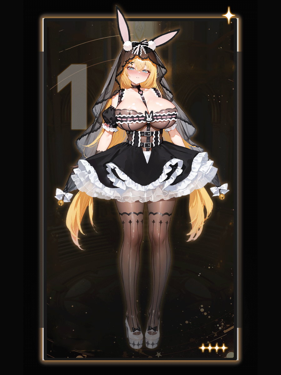 Black Lolita Bunny Cosplay Costume Sweet Gothic Lace Rabbit Set
