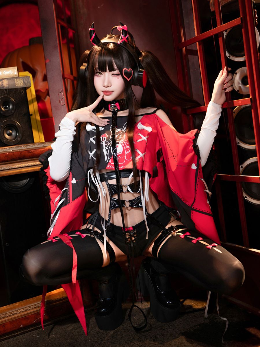Punk Gothic Lingerie Bunny Cosplay Set