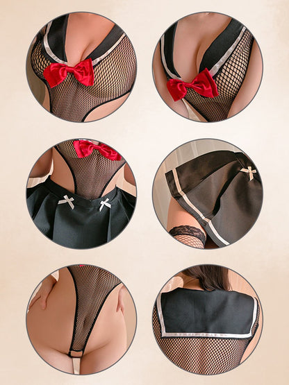 Japanese Sailor Style Crotchless Outfit - Naughty Anime Teddy Blesssafe
