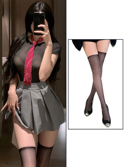 Japanese Style Mesh JK Uniform - Sheer Transparent Sailor Suit Blesssafe