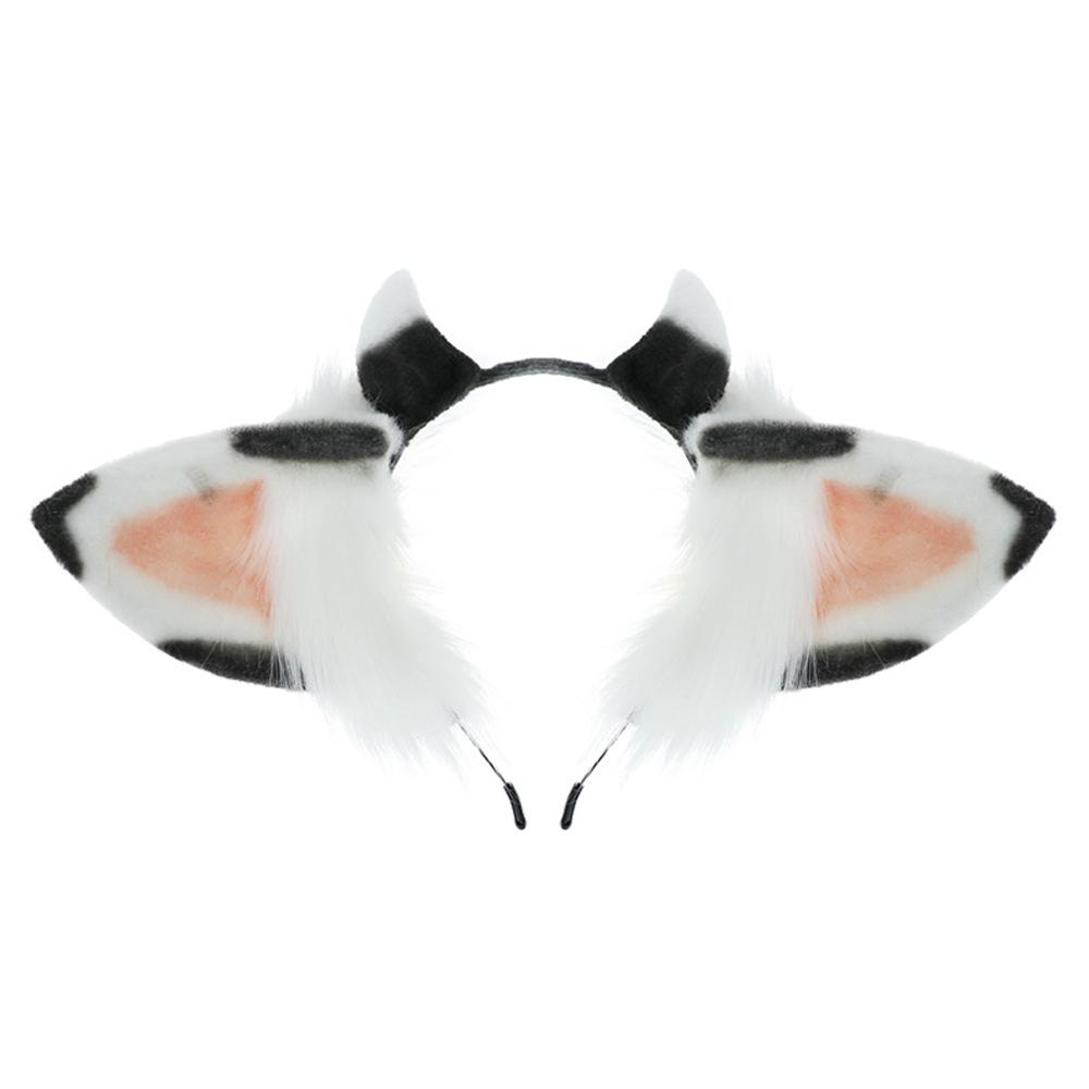 Furry Cow Ears Headwear Cartoon Animal Headband Lolita Cosplay Costume Blesssafe