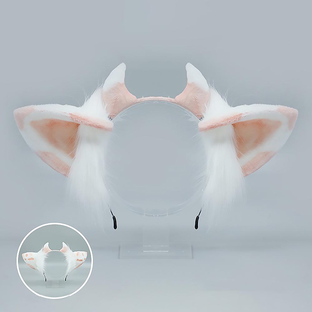 Furry Cow Ears Headwear Cartoon Animal Headband Lolita Cosplay Costume Blesssafe