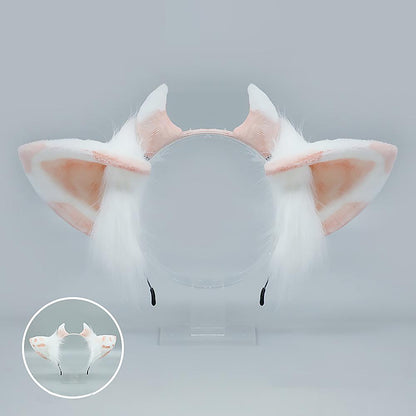 Furry Cow Ears Headwear Cartoon Animal Headband Lolita Cosplay Costume Blesssafe