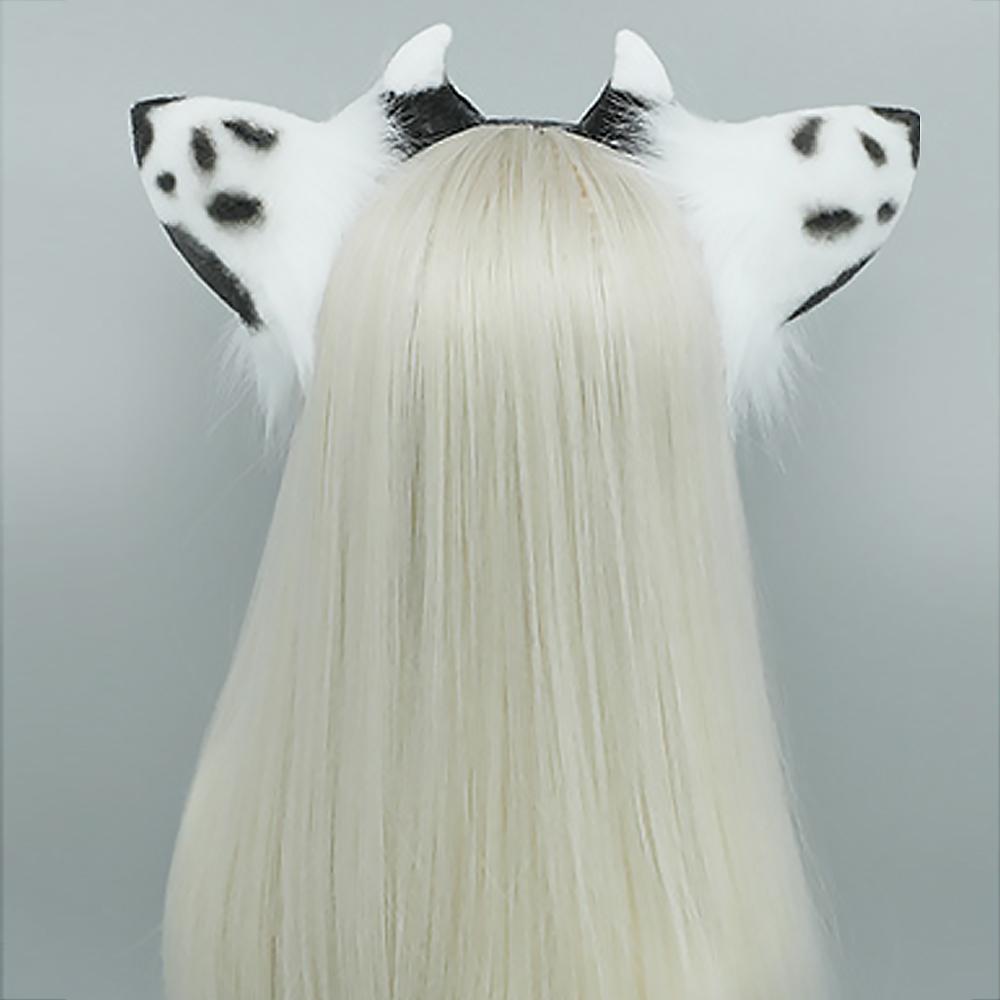 Furry Cow Ears Headwear Cartoon Animal Headband Lolita Cosplay Costume Blesssafe