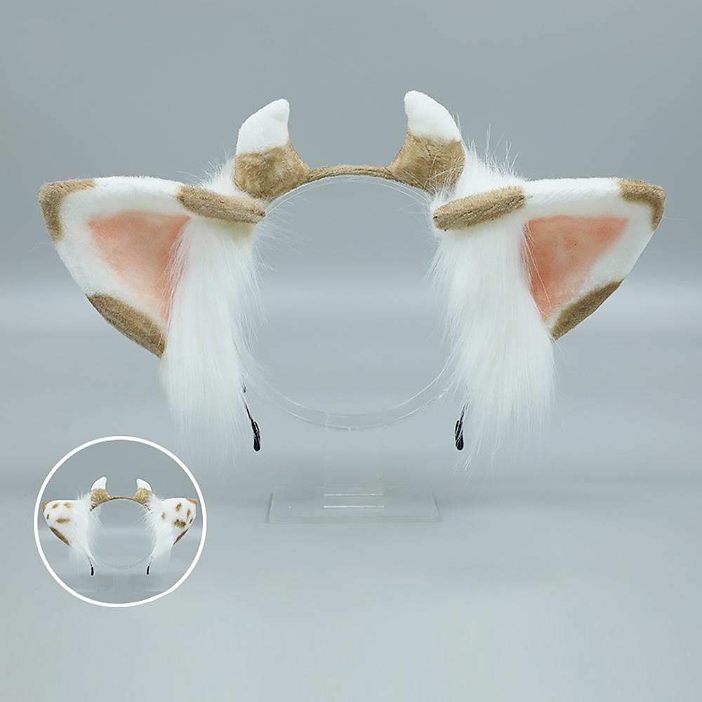 Furry Cow Ears Headwear Cartoon Animal Headband Lolita Cosplay Costume Blesssafe