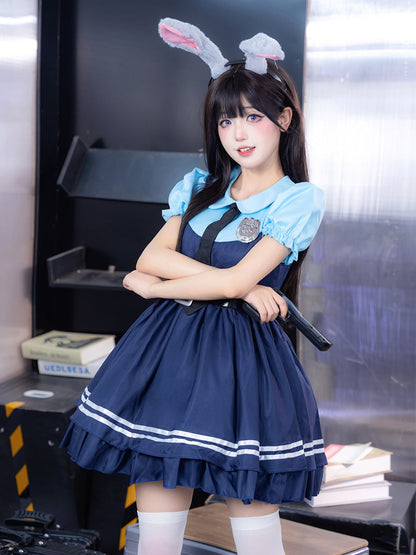 Cute Police Bunny Outfit - Anime Cop Officer Uniform Set blesssafe