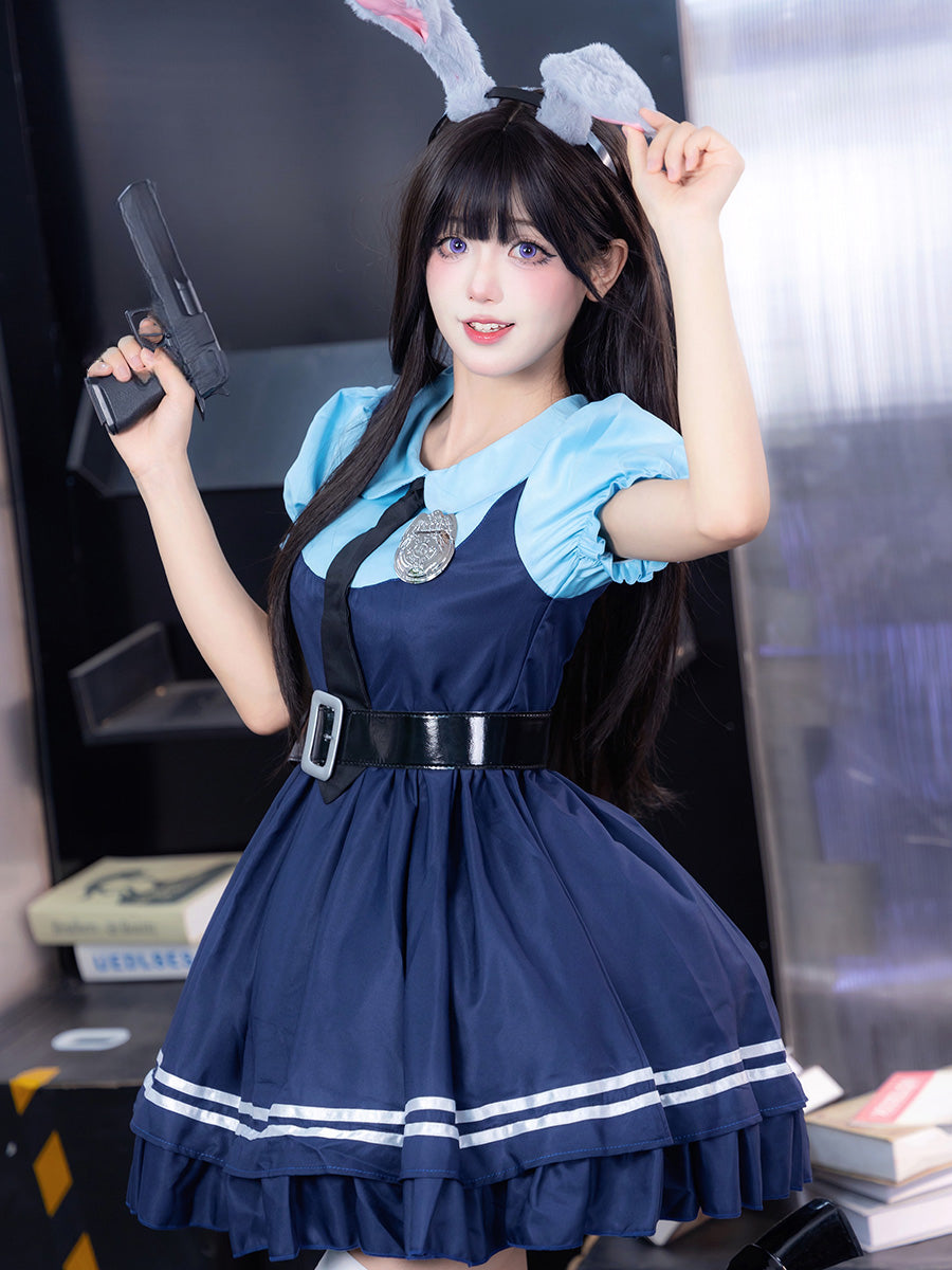 Cute Police Bunny Outfit - Anime Cop Officer Uniform Set blesssafe