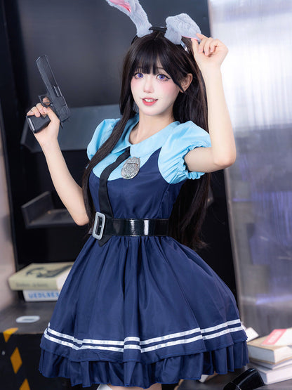 Cute Police Bunny Outfit - Anime Cop Officer Uniform Set blesssafe