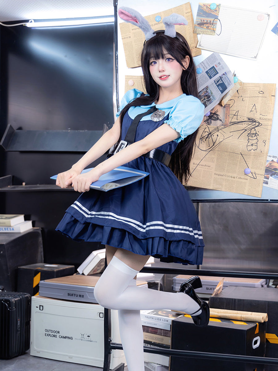 Cute Police Bunny Outfit - Anime Cop Officer Uniform Set blesssafe