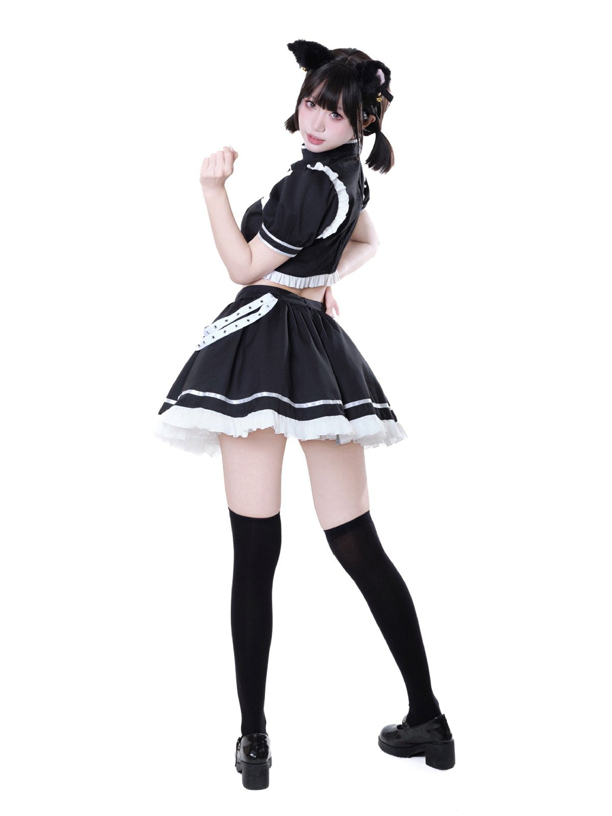 Kawaii Maid Top and Skirt Cosplay Costume Set Blesssafe