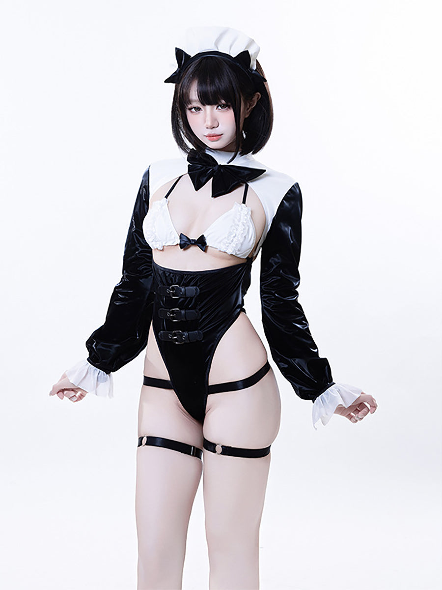 Seductive Anime Maid Detachable Bodysuit Set Blesssafe