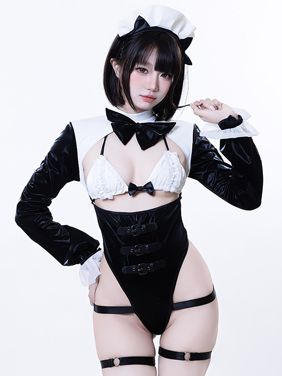 Seductive Anime Maid Detachable Bodysuit Set Blesssafe