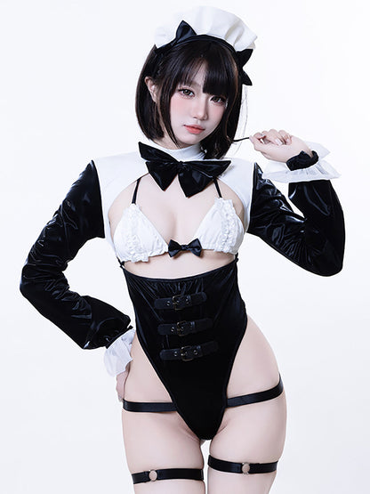 Seductive Anime Maid Detachable Bodysuit Set Blesssafe