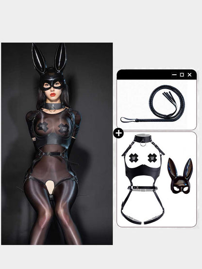 Sexy Bunny Harness Cosplay Lingerie - Strappy Rabbit Teddy blesssafe