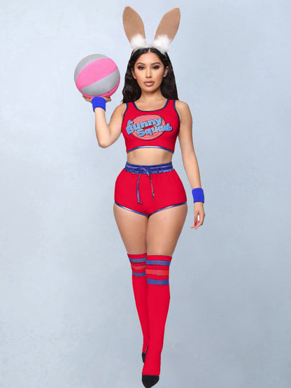 Anime Bunny Girl Cheerleader Uniform - Cute Sports Cosplay Set blesssafe