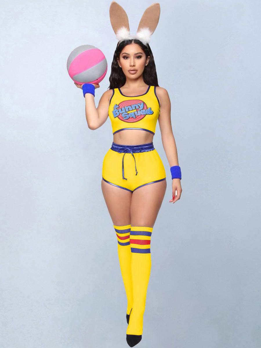 Anime Bunny Girl Cheerleader Uniform - Cute Sports Cosplay Set blesssafe