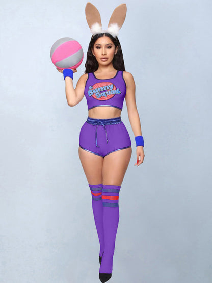 Anime Bunny Girl Cheerleader Uniform - Cute Sports Cosplay Set blesssafe