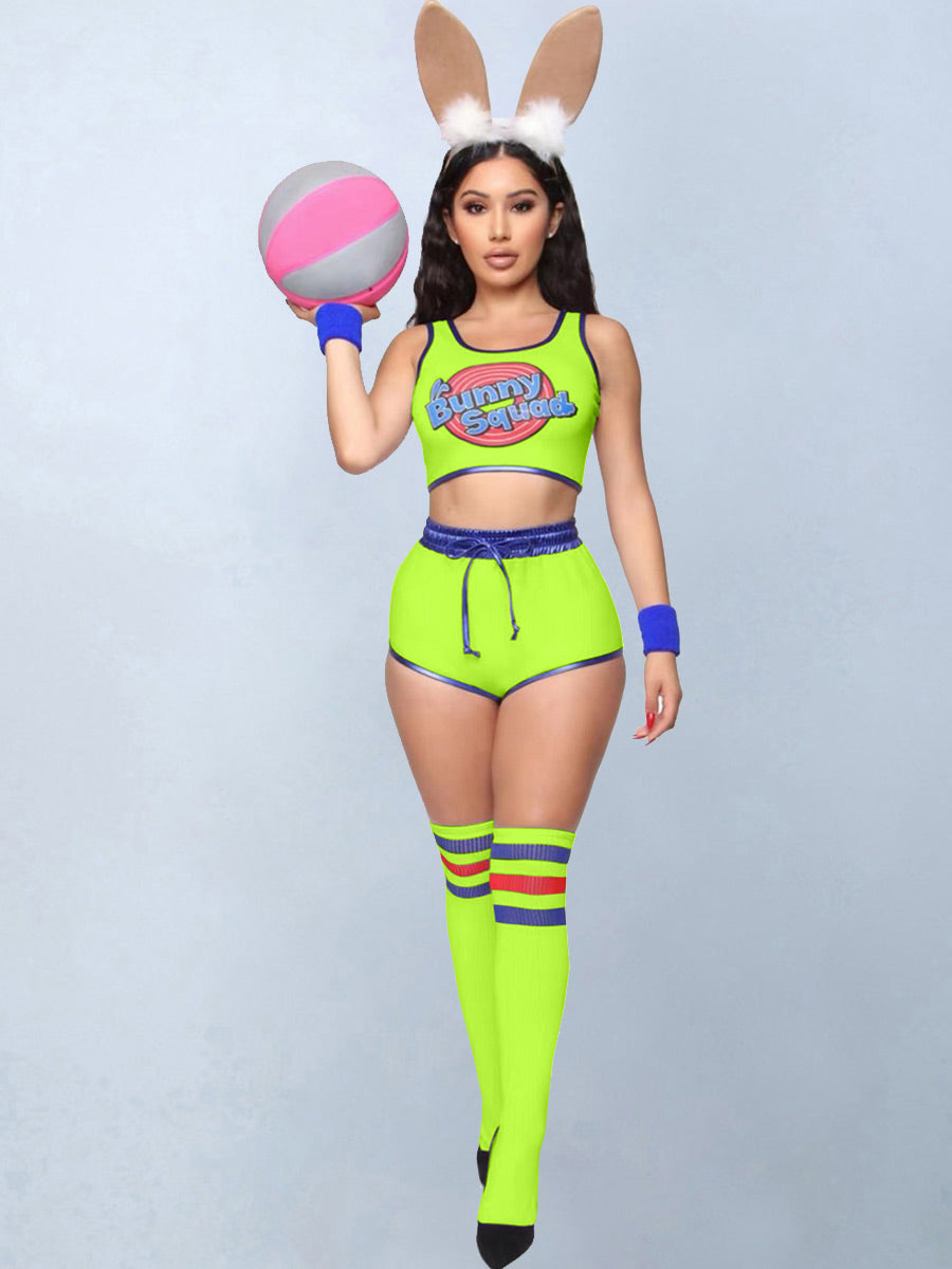 Anime Bunny Girl Cheerleader Uniform - Cute Sports Cosplay Set blesssafe