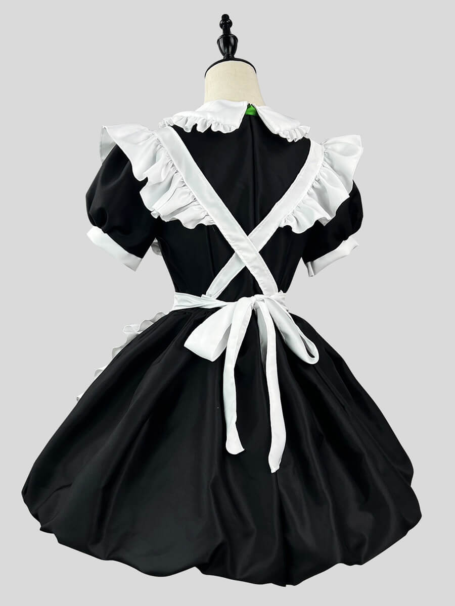Plus Size Panda Printed French Maid Cosplay Dress Uniform Blesssafe