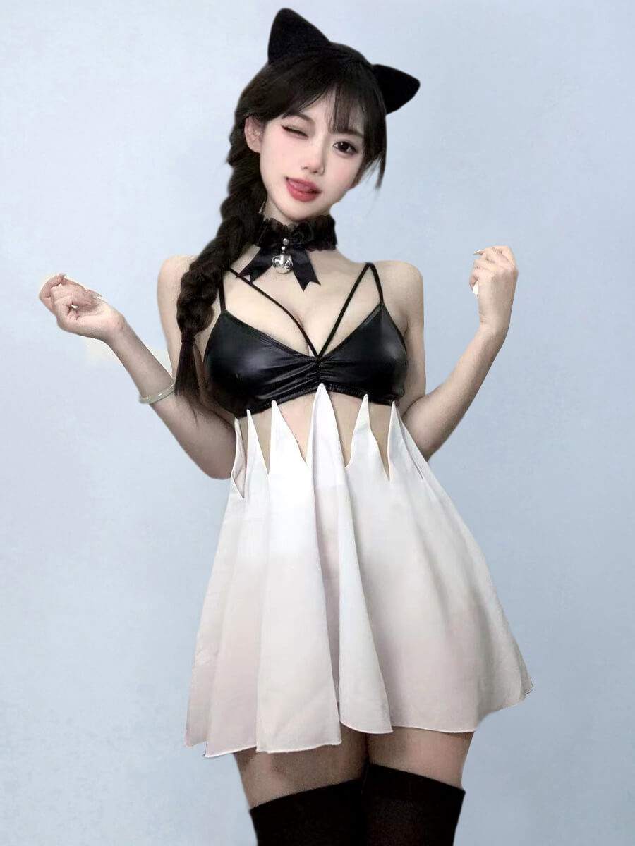 Neko Cat Cosplay Lingerie Dress Set blesssafe