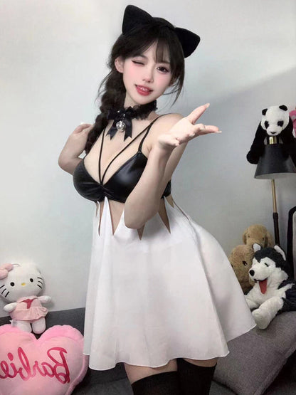 Neko Cat Cosplay Lingerie Dress Set blesssafe