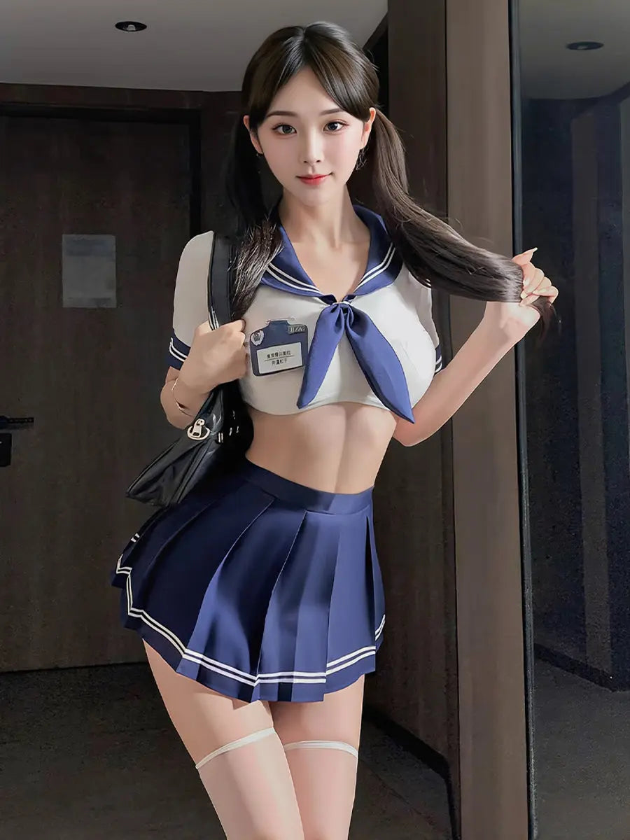 Modern JK Schoolgirl Uniform - Sleek Trendy Slim Fit Qipao Set Blesssafe
