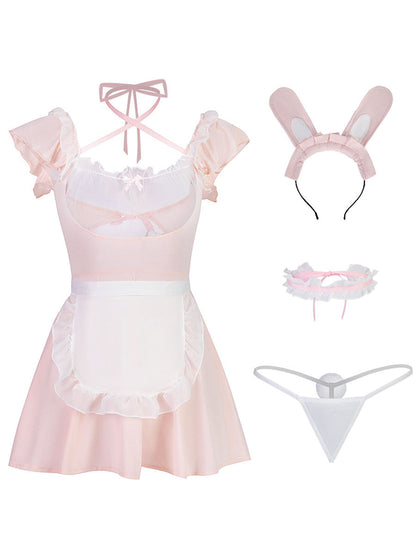 Naughty Bunny Maid Lingerie Dress - Risqué Anime Cosplay Outfit blesssafe