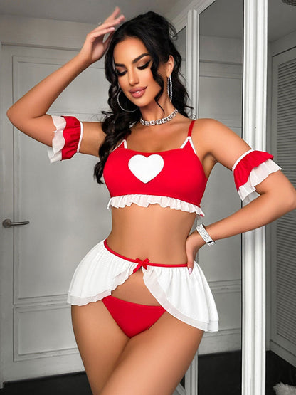 Cat Girl Ruffle Bra Top and Panty Set blesssafe