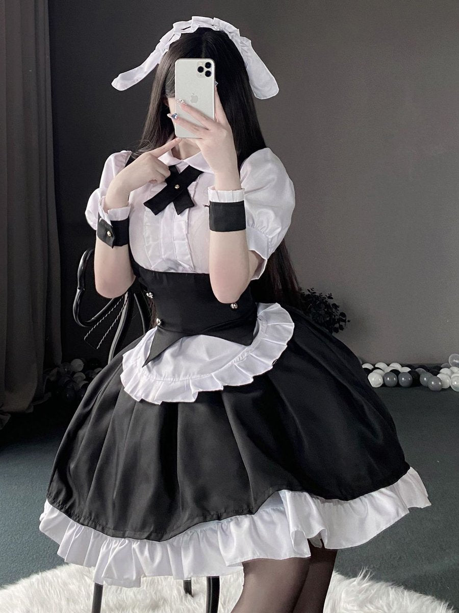 Japanese Maid Cosplay Costume Outfit Set Blesssafe