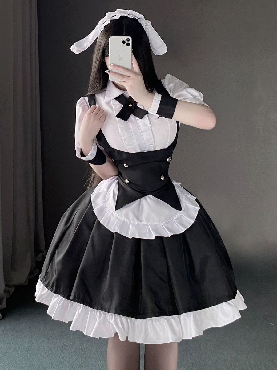 Japanese Maid Cosplay Costume Outfit Set Blesssafe