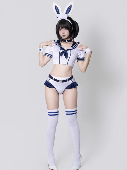 Navy Sailor Bunny Girl Cosplay Set Anime School Uniform Outfit blesssafe