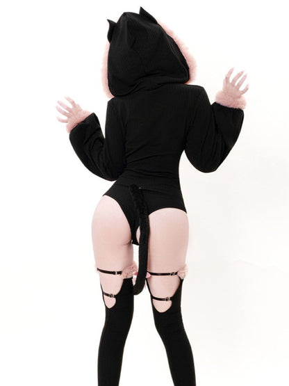 Anime Neko Cat Bodysuit Lingerie Set blesssafe