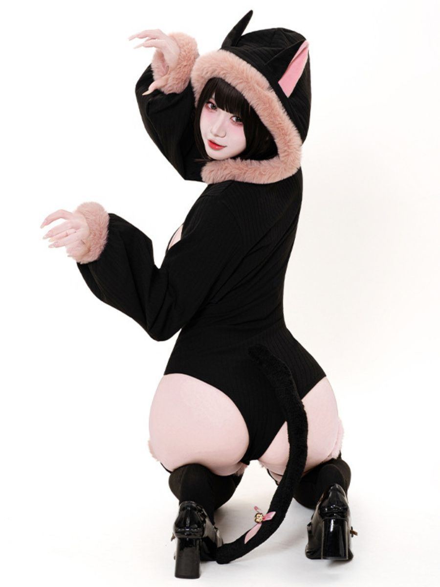 Anime Neko Cat Bodysuit Lingerie Set blesssafe