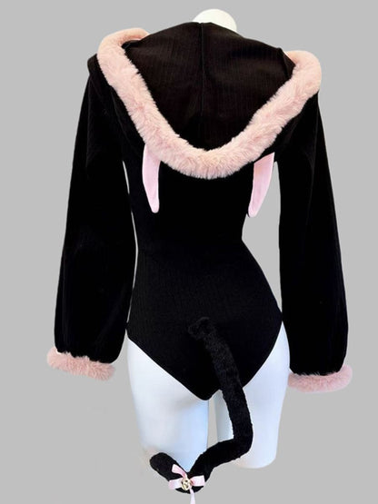 Anime Neko Cat Bodysuit Lingerie Set blesssafe