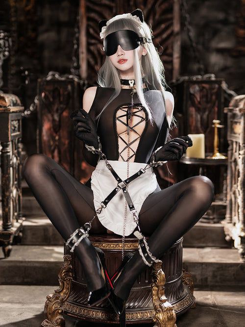 Enchanting Fantasy Maid Apron Costume Set Blesssafe