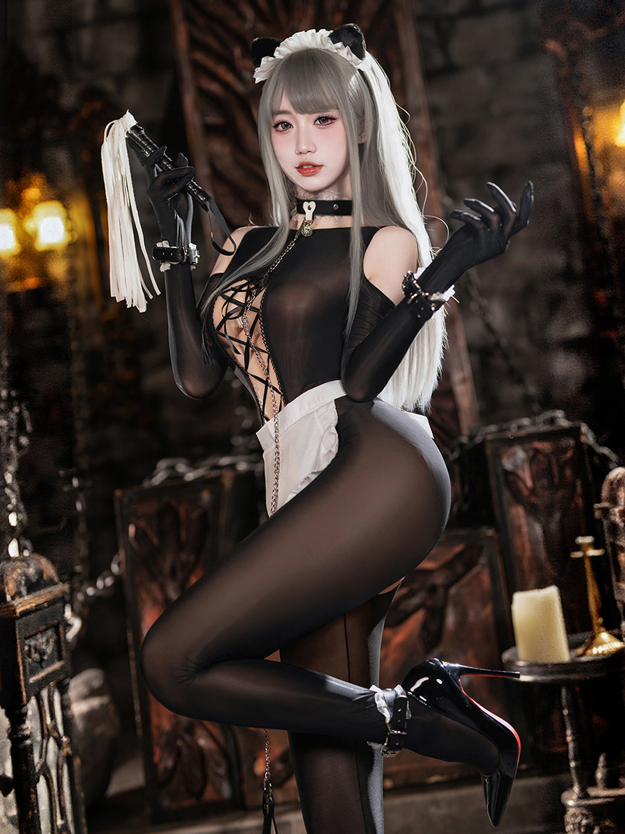 Enchanting Fantasy Maid Apron Costume Set Blesssafe