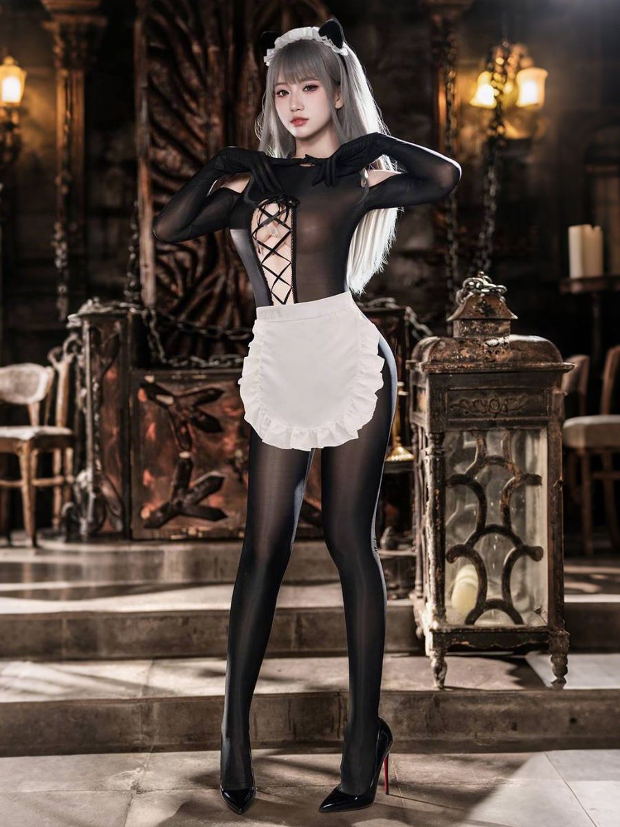 Enchanting Fantasy Maid Apron Costume Set Blesssafe