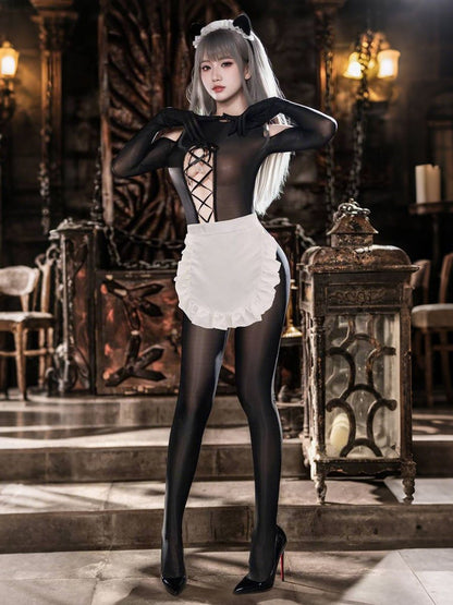 Enchanting Fantasy Maid Apron Costume Set Blesssafe