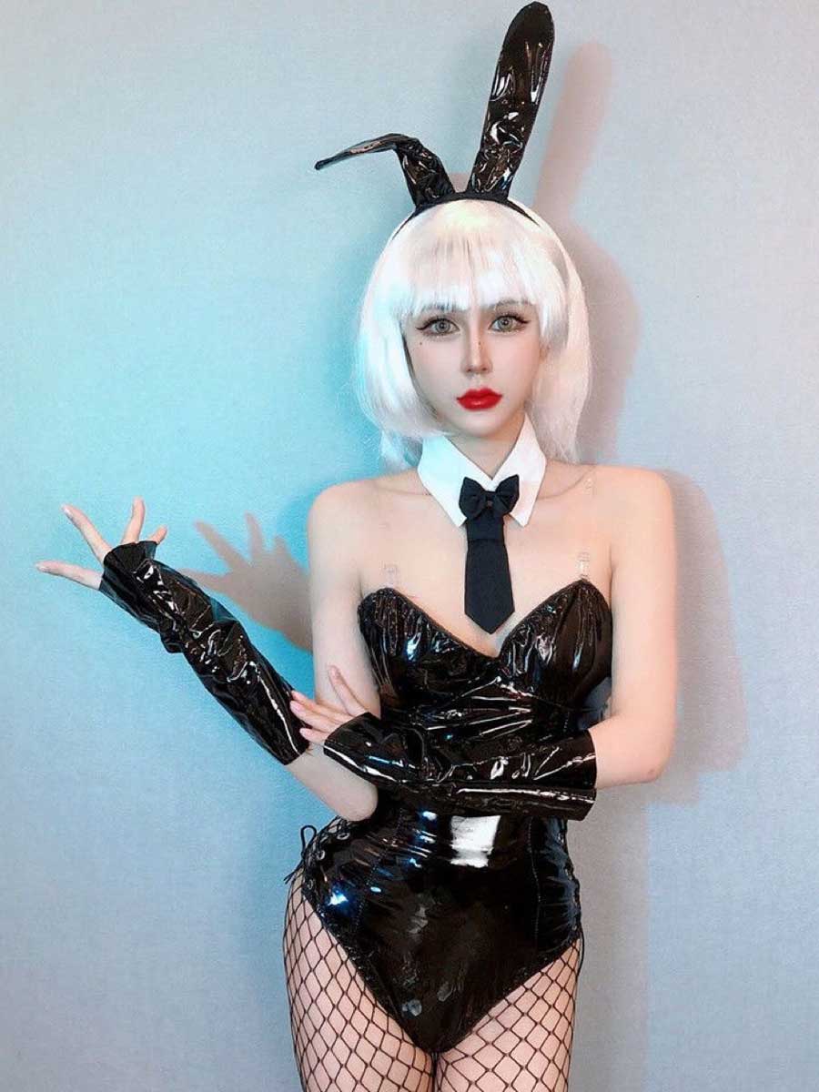 Play Bunny Cosplay Outfit - Flirty Anime Rabbit Girl Bodysuit blesssafe