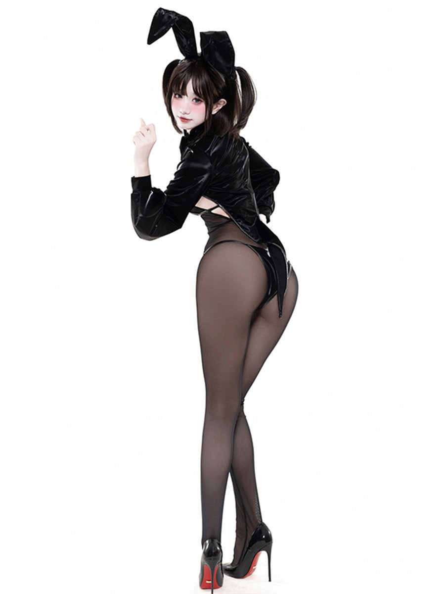Tuxedo Style Bunny Cosplay Lingerie - Classic Gentleman Outfit blesssafe