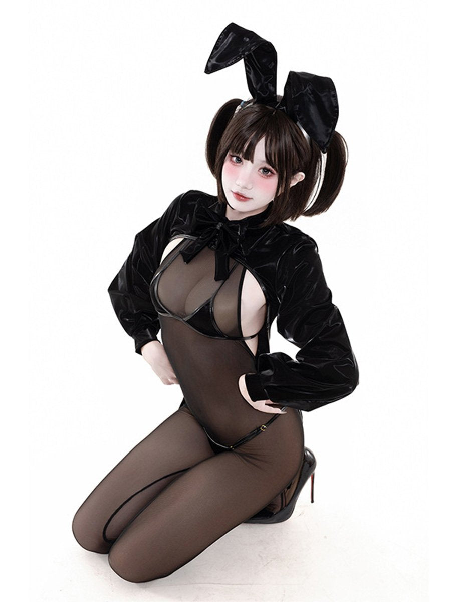 Tuxedo Style Bunny Cosplay Lingerie - Classic Gentleman Outfit blesssafe