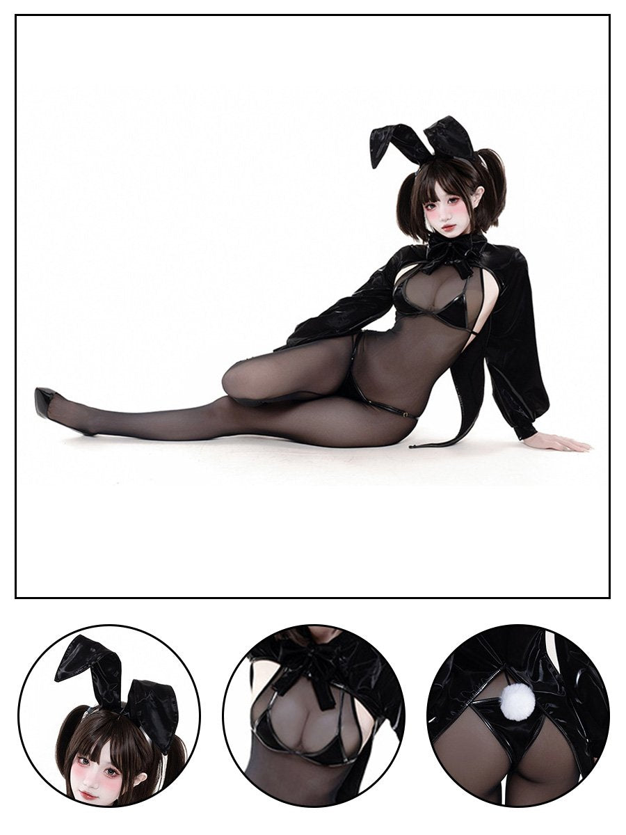 Tuxedo Style Bunny Cosplay Lingerie - Classic Gentleman Outfit blesssafe
