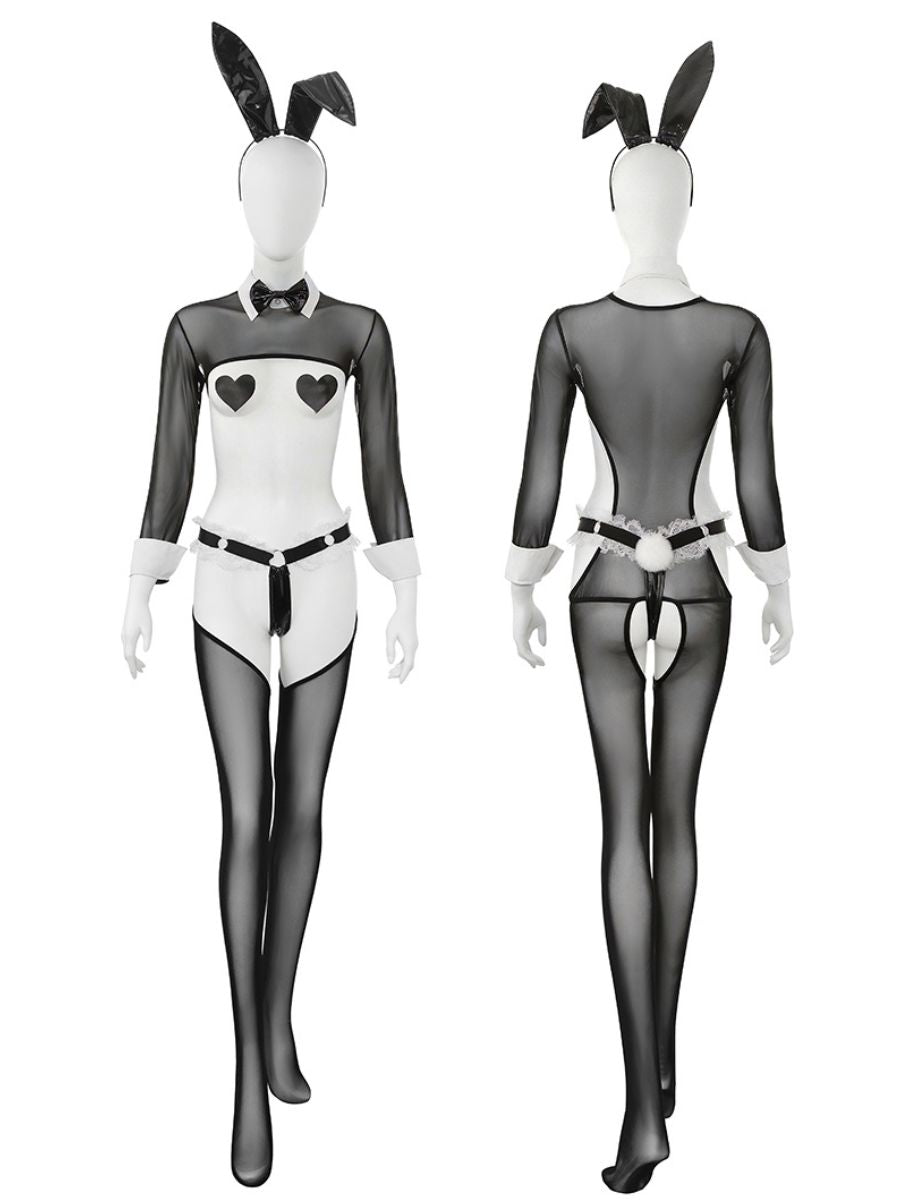 Playful Bunny Girl Lingerie Costume Sexy Rabbit Cosplay Bodysuit Set blesssafe