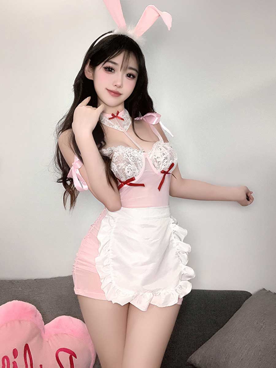 Plus Size Bunny Cosplay Lingerie Dress - Full Figure Anime Outfit blesssafe